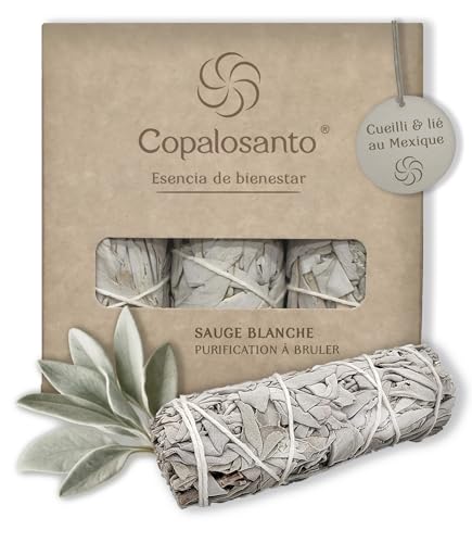 Lot 3 Sauge Blanche Purification A Bruler Baton Encens Naturel Maison Rituel Relaxant Protection Energetique Nettoyage Spirituel Purificateur Atmosphere Esoterisme Meditation Bienetre Cadeau Positif