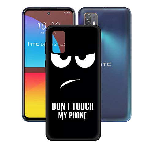DQG Funda para HTC Desire 21 Pro 5G, Carcasa Shell Negro Flexible Ultra Soft Slim Suave TPU Silicona Cover Gel Tapa Caso Case para HTC Desire 21 Pro 5G (6.70') - OP11