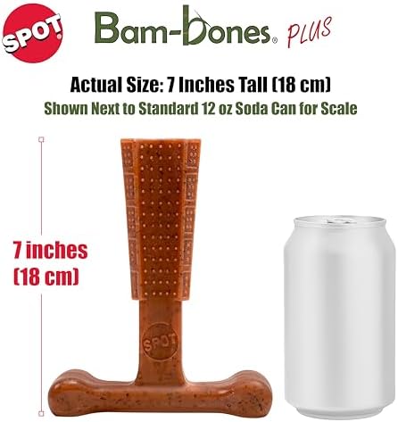 SPOT Bambone Plus Chew Toy for Dogs Beef 7", Assorted, 54493