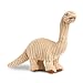 Rocco & Roxie Plush Squeak Toy for Dogs - Cute Dinosaur Shapes (Choose Brontosaurus, Triceratops, or T-Rex) (Brontosaurus)