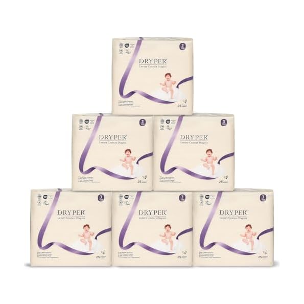 Baby-DiaperDRYPER-Disposable-Diaper-Newborn-Nappies-Size-3-6-11kg-3D-Leak-Guards-Wetness-Indicator-Ultra-Soft-ThinFast-Water-Absorption150-Nappies