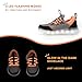 YESKIS Toddler Boys Light Up Shoes Lightweight Mesh Breathable Led Flashing Fashion Walking Running Sneakers for Toddler Black Orange 6
