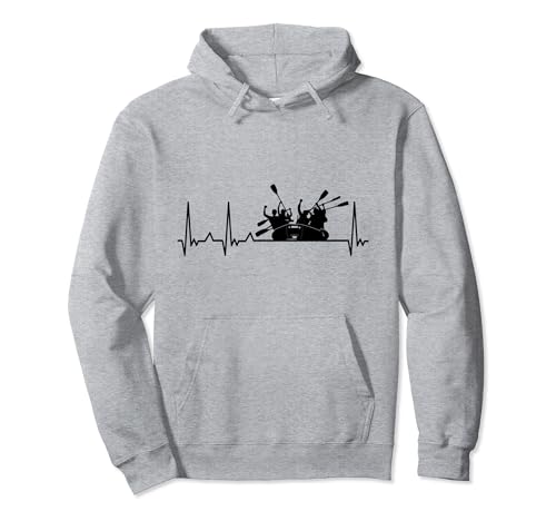 Kayak Rafting Heartbeat Ekg Water Rafter Canoa Sudadera con Capucha