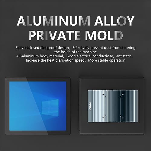 Image of YEYO 19.0 inch Industrial Computer Touch Screen 10 Point Touch Industrial Computer, Resolution 1024 * 768 450nit, RJ45*2 USB*4 com*2 HD*1 WiFi+BT(J6412 /8+256)