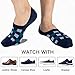 COOPLUS Mens No Show Socks Cotton Low Cut Non Slip Casual Invisible Flat Boat Socks (8 Pairs)