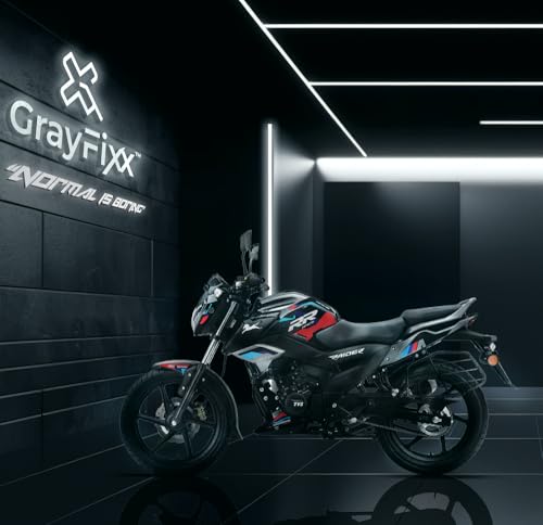 Grayfixx Black RR Edition Half Body Sticker for Raider 125 | Made in Premium Gloss Vinyl with FPF(Fade Protection Film), Precut Sticker, Water Proof, Pack of 1 Both Side