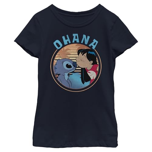 Disney Girl's Lilo and Stitch Ohana T-Shirt