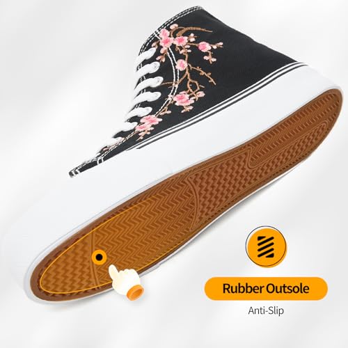 Image of ZGR Womens High Top Canvas Sneakers,Lace-up Canvas Shoes,Casual Tennis Walking Shoes