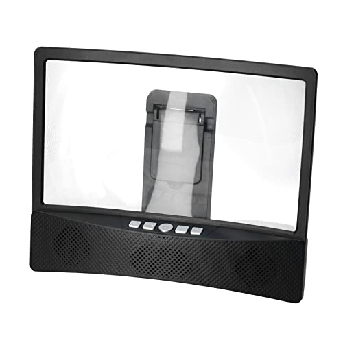 Amplificador de tela de telefone de 12 polegadas com alto-falante bt 3d amplificador de tela curvada