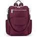 UTO Women Backpack Purse 3 Ways Oxford Waterproof Cloth Nylon Ladies Rucksack Shoulder Bag Red