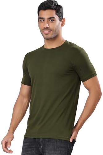Image of T Shirt For Man | Men T-Shirts | Tshirt For Man Solid Cotton Blend Half Sleeve Regular Men Round Neck Tshirts | T-Shirts | Stylish | Gym Wear For Workout | T-Shirt | Crew Neck | Multi-Colored