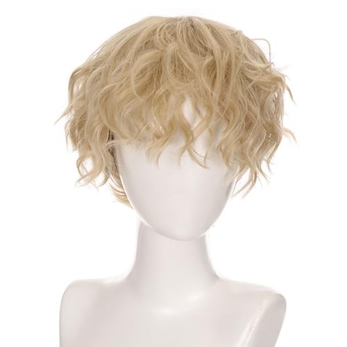 Unique Anime Hairpiece Curly Hair Full Head for Halloween Wear Show Small Face Adjust Colorful Hair Wigs Anime Cosplay Wigs