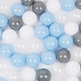 WINTECY Pack of 100 Plastic Balls, 2.2 inches/5.5 cm, BPA Free Pit Balls Crush Proof Ocean Phthalate Free for Boys Girls Toddlers Indoor Outdoor (Orange-Red, White, Yellow, Transparent)