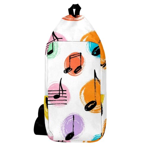 Sac à dos pour homme et femme avec notes de musique imprimées sling