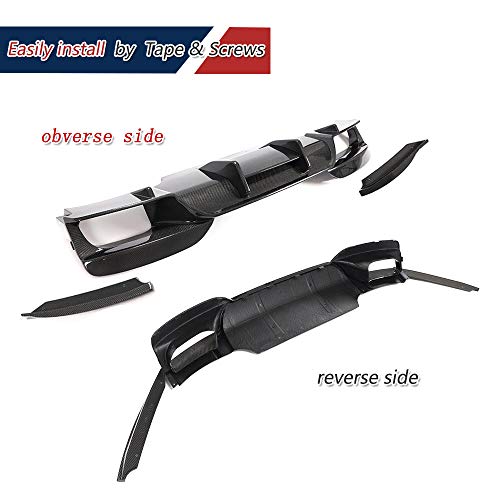 Jc Sportline Carbon Fiber Rear Diffuser Fits For Bmw F06 F12 F13 M6 2-Door 4-Door 2013-2019 Bumper Cover Lower Lip Spoiler Valance Protector Body Kits Factory Outlet #TOP3