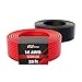 GS Power 14 AWG (True American Wire Gauge) CCA Copper Clad Aluminum Primary Wire 25 ft Red & 25 ft Black. For Car Audio Speaker Amplifier Remote Trailer Harness wiring (Also Available in 16 & 18 Ga)