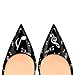 Sexy Stilettos Heels Pointed Toe Dress Shoes for Womens Fashion Musical Note Print Closed Toe High Heels Pumps Comfortable Slip-on Evening Dress Heeled Shoes,Black,10.5