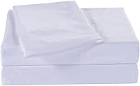 Meicotton Twin Size White Flat Sheet - 300 Thread Count 100% Egyptian Cotton Hotel Quality, Durable & Soft
