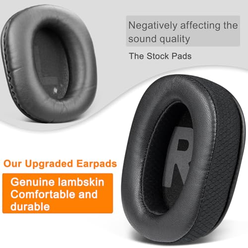 Image of SOULWIT Lambskin Earpads Cushions Replacement for Logitech G Pro, G Pro X, G Prox 2, G Pro X SE Headphones, Ear Pads with Noise Isolation Foam, Added Thickness - Black