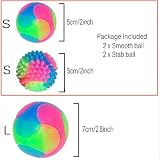 FineInno 4 pcs Leuchtball,Stachelball Hund,Leuchtender Hundeball,Ball für Hunde,Dog Ball 