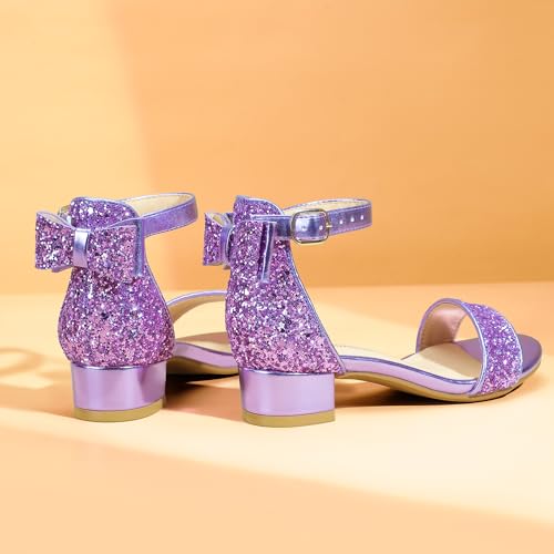 Image of PANDANINJIA Girls Dress Shoes Toddler Kids Heels Sandals Flower Girl Shoes
