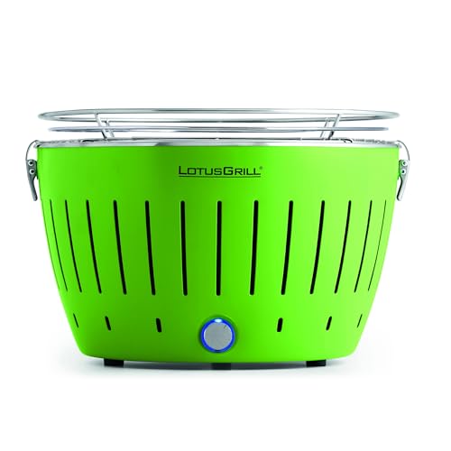 LotusGrill Klasyczny (limonkowy zielony) grill na węgiel drzewny/grill stołowy z przyłączem USB w różnych jasnych kolorach gwarantowana zawsze najnowsza technologia