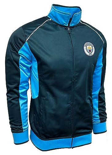 Icon Sports Compatible With Manchester City Jacket For Boys, Licensed M. City Soccer Track Jacket Youth Sizes2