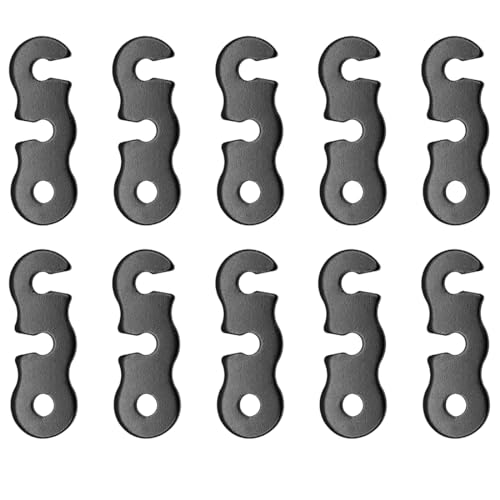 PHCOZY 10 Pcs Tensores de Cuerda para Tienda Aleación de Aluminio Cuerda Paracord Ajustador de Guyline para Acampar