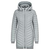 Knuffelwuff Damen Übergangsjacke - Leichte Jacke Brooklyn Größe: XXL / 44 Hellgrau - Atmungsaktive Wasserabweisende Jacke für Outdoor, Wandern, Reisen, Gassi gehen