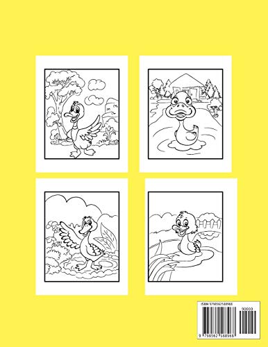 Duck - Coloring Book: For Children - Ages 4-10 - Animal Coloring Book For Kids - 20 Drawings