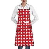 Fabriqué en polyester : notre élégant bavoir imprimé drapeau suisse est fabriqué à partir de polyester respirant et il est facile à laver sans se décolorer ni se décoller. Pour vous et votre famille, doux, élégant, léger avec un toucher lisse. Vous protège des taches. Si confortable que vous voudrez le porter toute la journée