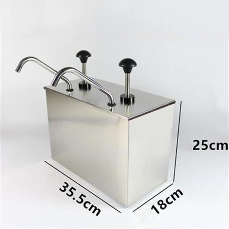 Pompa dispenser per salse, in acciaio inox da 3,6 l, con serbatoi rimovibili per insalata, marmellata, condimenti e salse