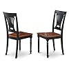 East West Furniture Dining Room Chairs Set of 2 Black Cherry