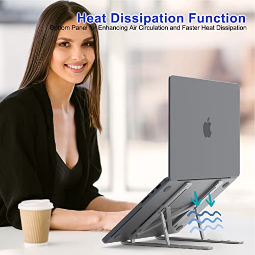 image for Laptop Stand Kamoon Portable Adjustable Tablet Computer Stand Aluminum