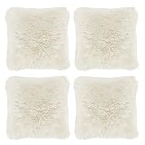 Hivexagon Soft Plüsch Kissenbezug,Kissen Fällen Sofa Taille Throw Kissen Cover Kunstfell Kissenbezug 4er-Pack (Deko-Kissen Fluffy 43cm x 43cm)