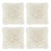 Hivexagon Federa Morbida per Cuscino - Set 4 federe in Finto Pelo Colore Bianco per Cuscini 43cm x 43cm