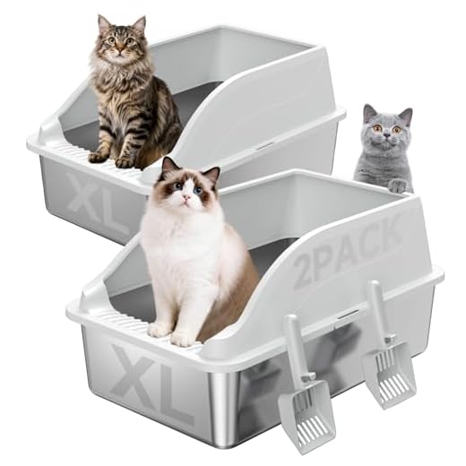 Stainless Steel Litter Box Set for Cats
