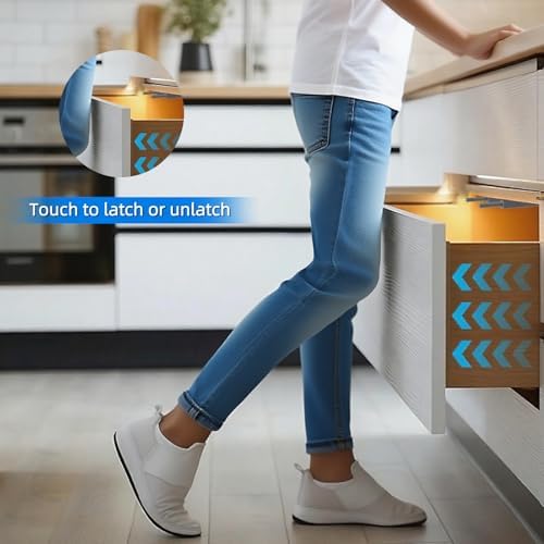 Push to Open Door Catches Jiayi 2 Pack Push Latch Cupboard Magnetic Double Push Opener Latch Heavy Duty Touch Open Door Closing for Drawer Closer Wardrobe Closure