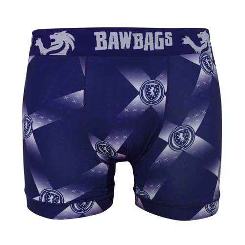 Bawbags Scotland National Team Kit Cool De Sacs Mens Technical Boxers - Moisture Wicking Performance Underwear Navy