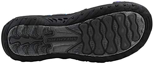 Skechers Skechers Women's Reggae Mad Swag Black/Grey Toe Thong Woven Sandal 6.5 M US