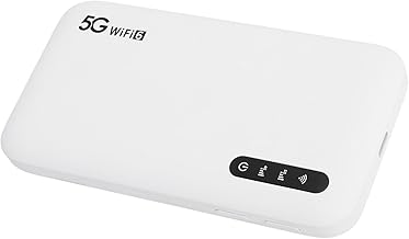 5G Wi Fi Mobile Hotspot, 2.4GHz and 5.8GHz Portable Wi Fi Device for Travel, Supports SIM Card Slot & 16 Devices, IP67 Waterproof, Wi Fi 6 5G Router 6100mAh Rechargeable