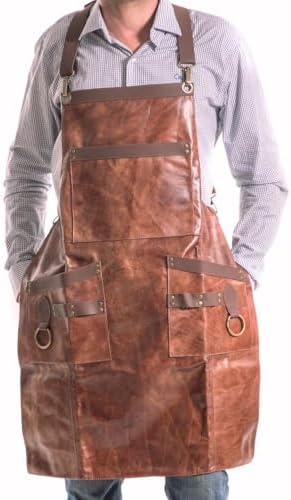 Avental Churrasqueiro em Couro Premiium