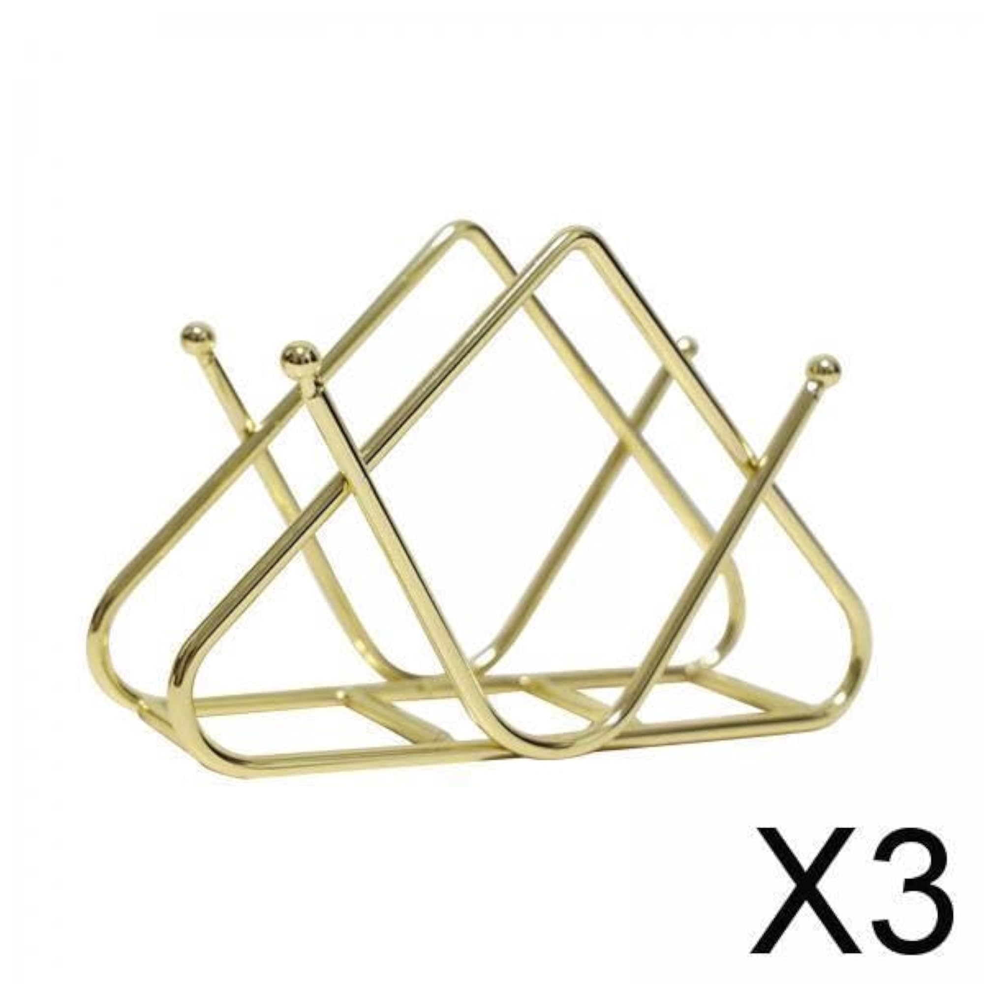 Napkin Holder Stand Organizer for Cocktail Dining Table, Golden