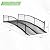 Spurgehom 8FT Garden Bridge - Metal Arch Bridge with Safety Siderails, Outdoor Decorative Iron Pond Bridge for Stream, Backyard, Creek, Black