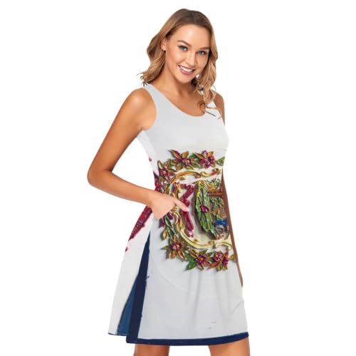 Robe d'été sans manches : confort anti-chaleur et poches intégrées pour femme
