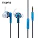 In Ear Headphone, TIKONO Earbud Headphones with Mic, Sports Earphone, Wired Headset, Top Stereo Bass 3.5mm Jack Headset Including Storage Bag with Carabiner