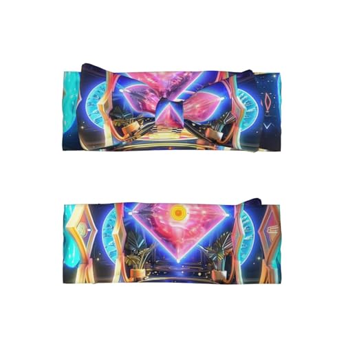 Dreamy and psychedelic anime Baby Headbands Soft Nylon Hairbands with Stretchy Bows Girls Hair Accessories for Newborn Infant Toddler Kids2