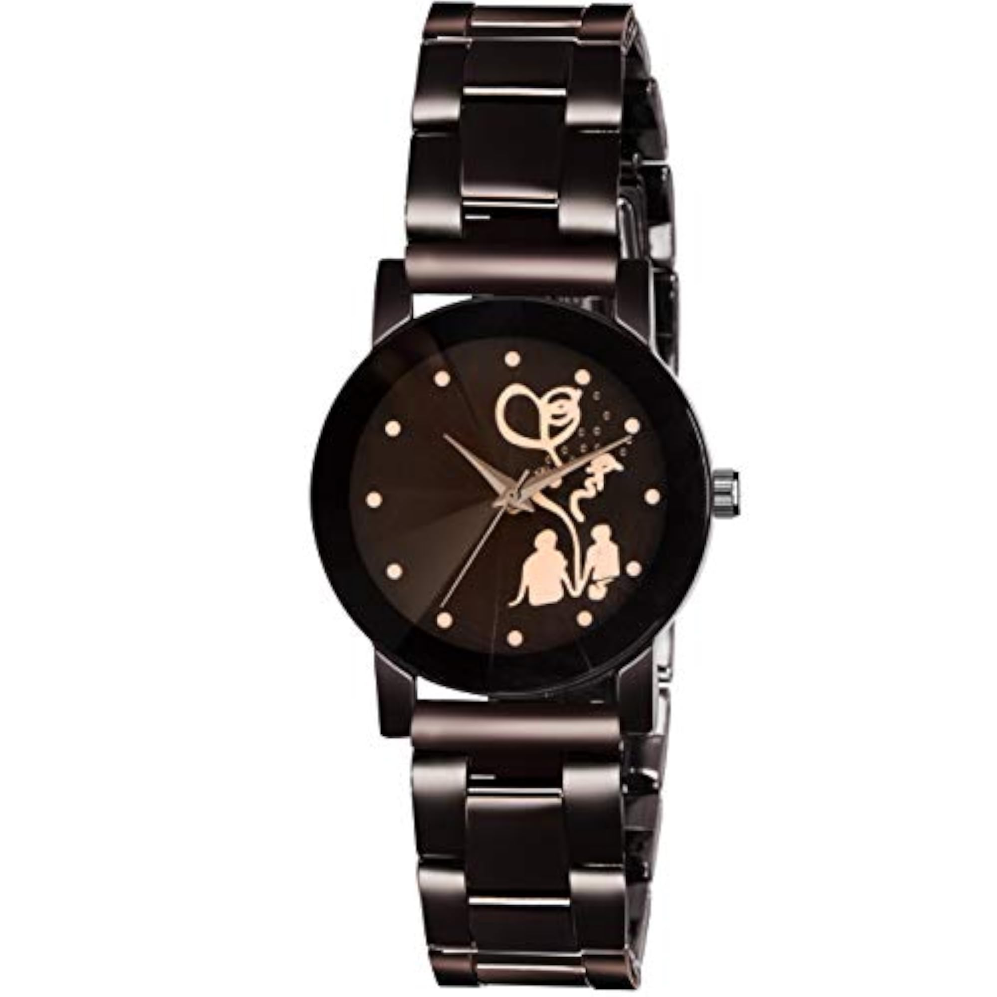 Women's Lovers Metal Strap Analog Watch, Stylish Design