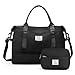 Travel Duffel Bag with Shoes Compartment, Carry on Overnight Weekender Bags for Women, For Spirit Airlines 18x14x8 Personal Item Bag