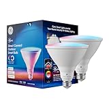 GE Cync PAR38 Smart LED Light Bulb, Color Changing Outdoor Floodlight, Works with Alexa and Google Home (2-Pack)